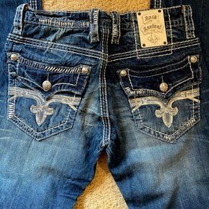 Rock Revival Clive Boot Denim Men's Size 32 x 34 NEW